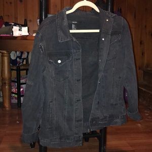 Black denim jacket